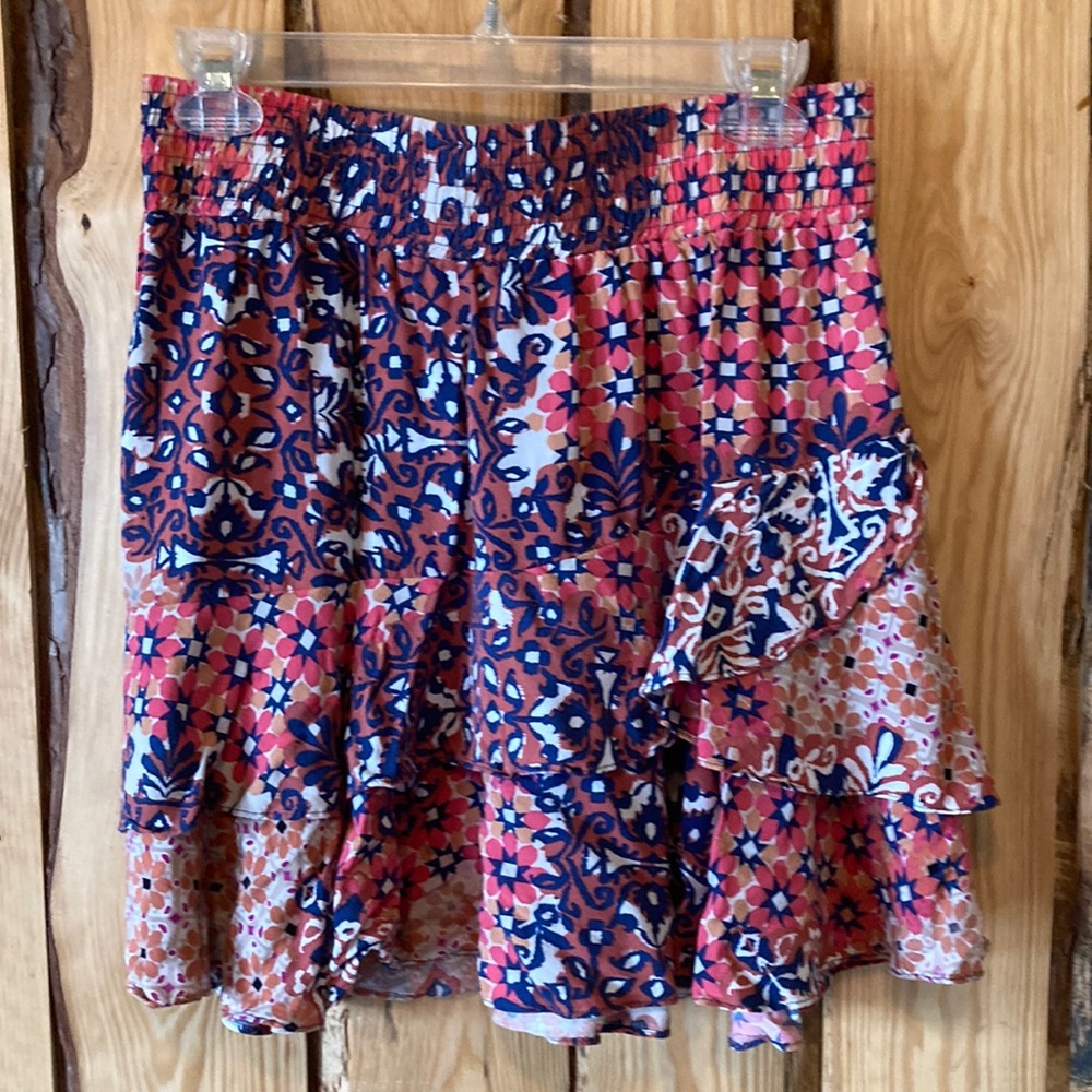 CAbi Multicolor Patterned Skirt